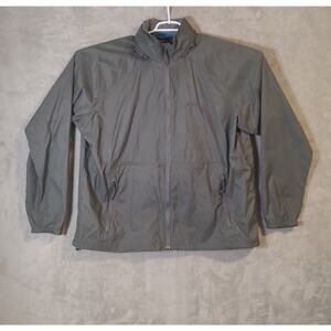LL.Bean, Mens Full Zippered Windbreaker, Sz XXL, Gray, Hooded, Zippered Pockets